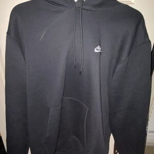 Nike Black Pullover Hoodie with Small Swoosh Logo